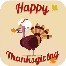 happy thanksgiving thanksgiving turkey football fall