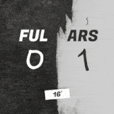 a black and white poster with the words ful 0 ars 1 on it