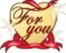a heart with the words `` for you '' written on it