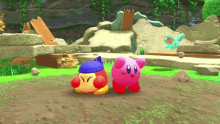 Kirby Wave GIF - Kirby Wave Bandana Dee GIFs
