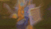a pixel art of a minecraft character holding a box