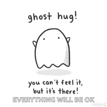 Ghost Hug Cartoon GIF - Ghost Hug Cartoon You Cant Feel It GIFs