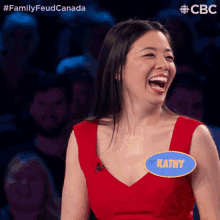Laughing Kathy GIF - Laughing Kathy Family Feud Canada GIFs