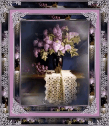 Bon Anniversaire Flowers GIF - Bon Anniversaire Flowers Picture Frame GIFs