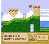 a screenshot of a video game called kirby shows a score of 0009700