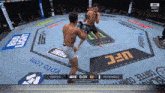 a ufc fight between hooper and hernandez is on espn