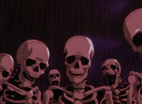Skeleton Anime GIF - Skeleton Anime Horror - Discover & Share GIFs