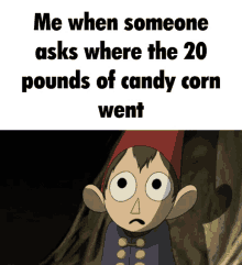 otgw over the garden wall halloween candy corn meme