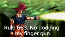 Rule 663 No Dodging My Finger Gun GIF