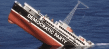 a boat that says democratic party on the side