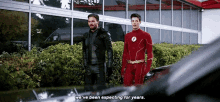 Stephen Amell Grant Gustin GIF - Stephen Amell Grant Gustin The Flash GIFs