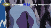 a poster that says ' shesmine fans when sega finally recognized ' on it