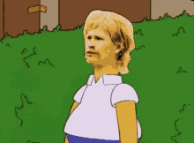 a cartoon of homer simpson wearing a white shirt