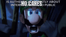 Internet Autentically Luigi Mansion GIF - Internet Autentically Luigi Mansion No Cares GIFs