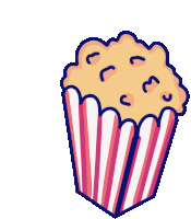 Popcorn Movie Time Sticker - Popcorn Movie Time Cinema Stickers
