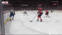 a hockey game is being played on a tsn channel