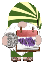 Days Of The Week Gnome Sticker - Days Of The Week Gnome Saturday Stickers