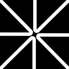 a black background with white lines in a circular pattern