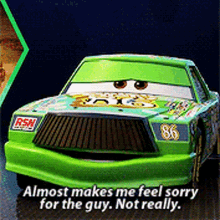 Cars Chick Hicks GIF - Cars Chick Hicks Almost Makes Me Feel Sorry For The Guy GIFs