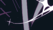 a black and white drawing of a person flying through the air with a sword .