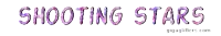 a sign that says shooting stars with a website underneath