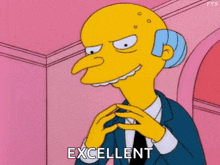 The Simpsons Mr Burns GIF - The Simpsons Mr Burns Excellent GIFs