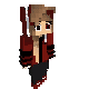 a pixel art of a person wearing a santa hat and pants .