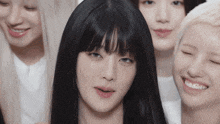 a group of young women are posing for a picture and one of them has a fringe