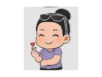 a cartoon of a girl laughing with the words ha ha ha ha