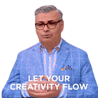 Let Your Creativity Flow Bruno Feldeisen Sticker - Let Your Creativity Flow Bruno Feldeisen The Great Canadian Baking Show Stickers
