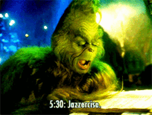 Grinch Jazzercise GIF - Grinch Jazzercise Schedule GIFs