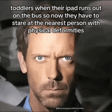 a meme about toddlers when their ipad runs out