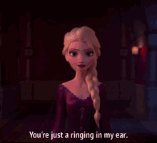 Ringing In My Ear Elsa GIF - Ringing In My Ear Elsa Frozen2 GIFs