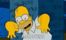Madness Crazy GIF - Madness Crazy The Simpsons GIFs
