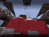 a screenshot of a minecraft game with a cross in the middle of it