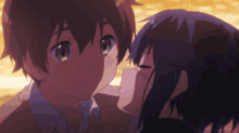 Anime Chuunibyou GIF - Anime Chuunibyou Kiss GIFs