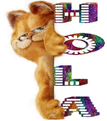 Garfield Hola GIF - Garfield Hola GIFs