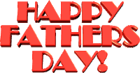 a red sign that says happy fathers day on it