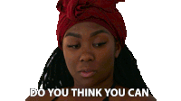a woman wearing a red turban is asking if she should fall for someone else