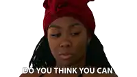 a woman wearing a red turban is asking if she should fall for someone else