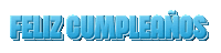 a blue feliz cumpleanos sign that is on a white background