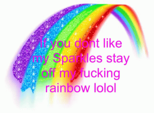 rainbows and glitter meme
