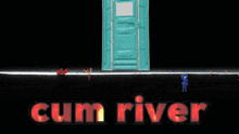 a video game called cum river is being played on a black screen