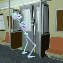 Skeleton Subway GIF