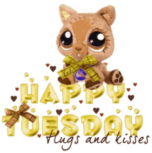 happy tuesday hugs and kisses sticker xoxo