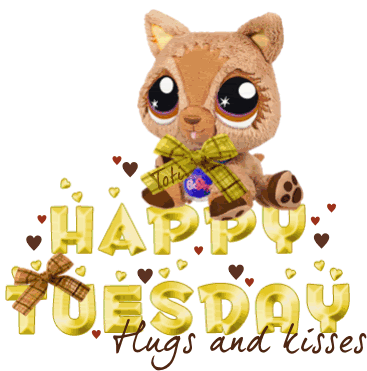 Happy Tuesday Hugs And Kisses Sticker