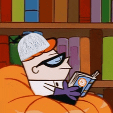 a cartoon character is reading a book with a circle on it that says ' islamic studies '