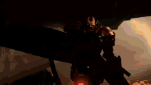 sparks are flying in the dark in front of a sign that says ' fly '