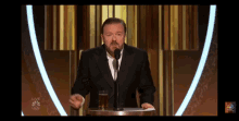 Ricky Gervais Speech GIF - Ricky Gervais Speech Mic GIFs