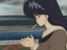 Anime Girl GIF - Anime Girl Cigarette GIFs